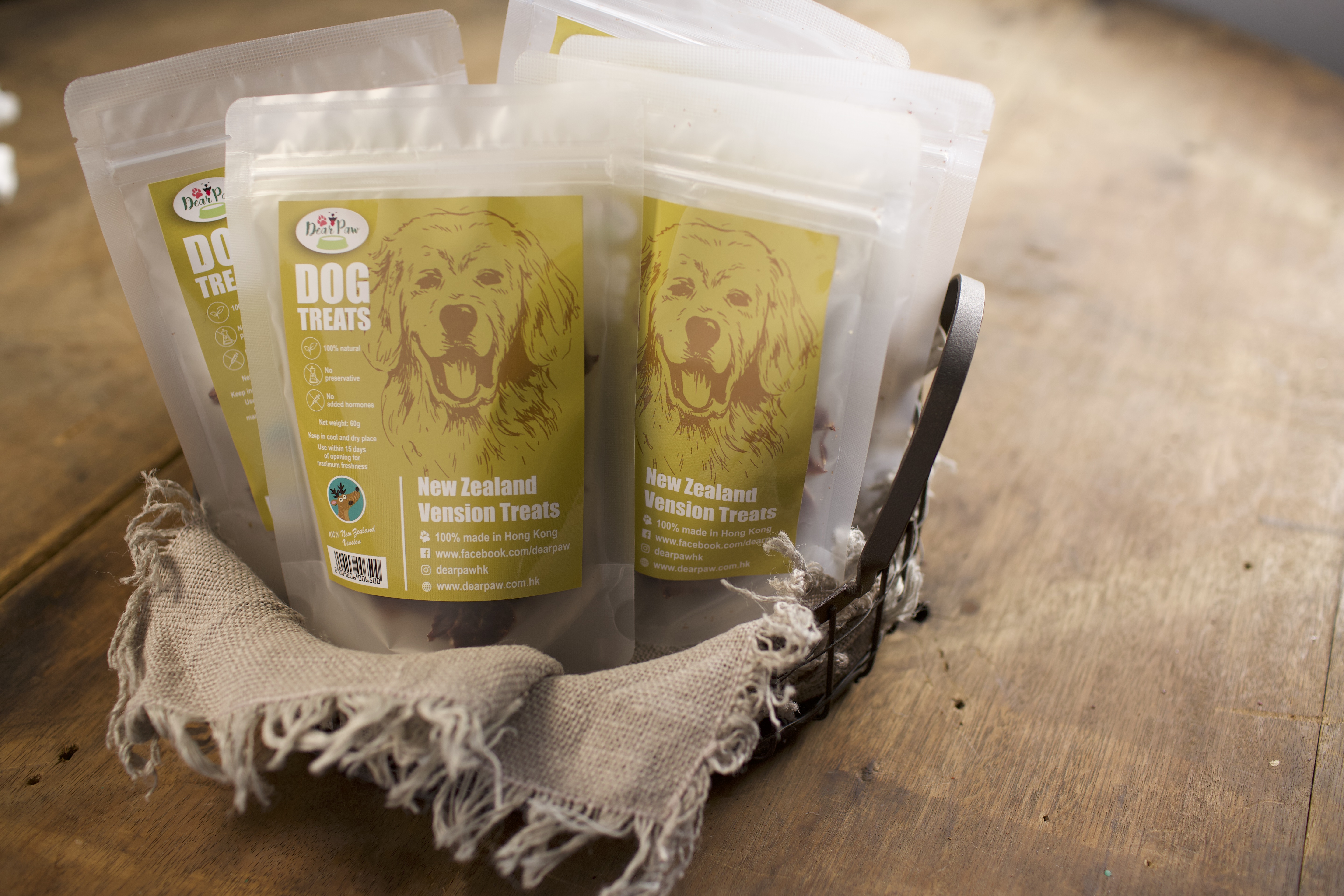 New Zealand Venison Treats packaging